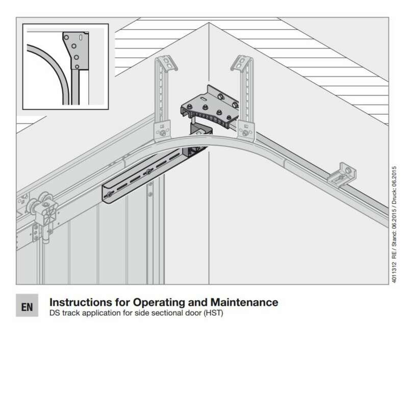 DS track application for side sectional door (HST)